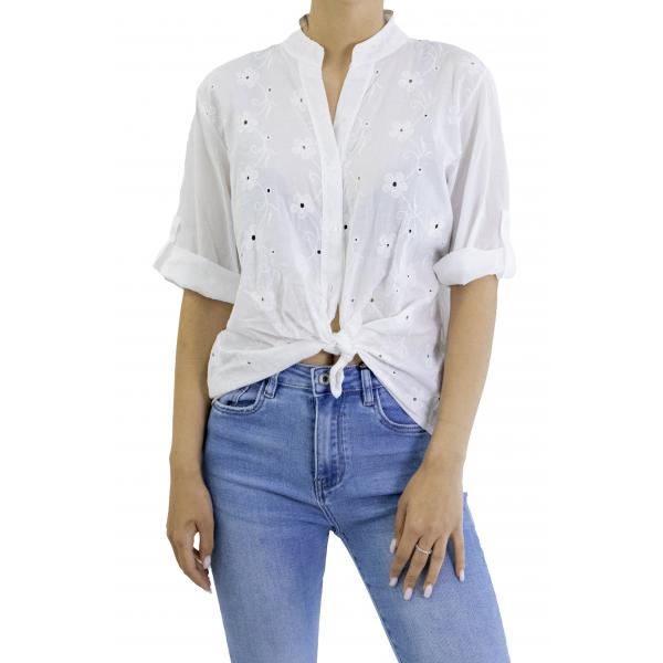 Camicia con ricami "Mani"